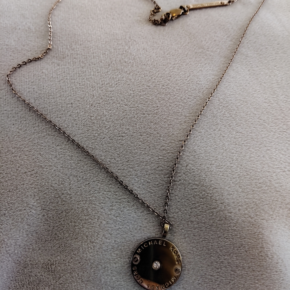 Michael Kors Gold-Tone Circle Pendant Necklace